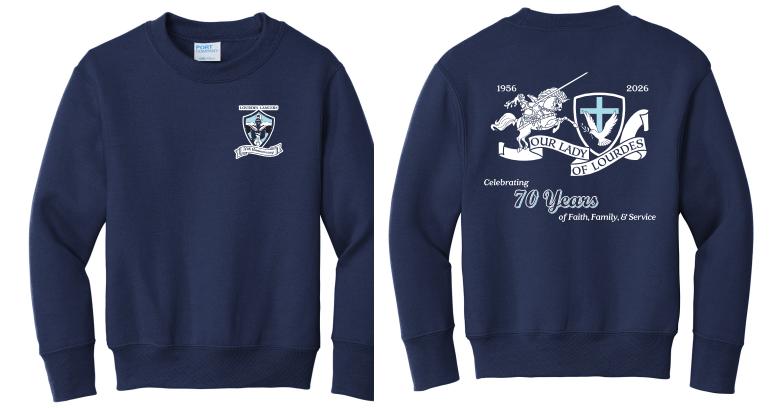 70th Anniversary Youth Heavy Blend Crewneck Sweatshirt