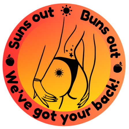 Suns Out, Buns Out Sticker
